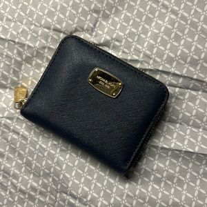 Navy blue MK wallet